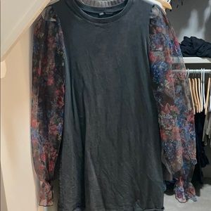 Zara Balloon sleeve t shirt dress